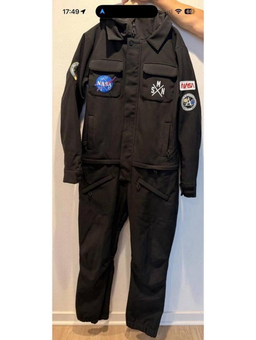 Men's‎ Smaining NASA One-Piece Ski Suit - Size M, Black